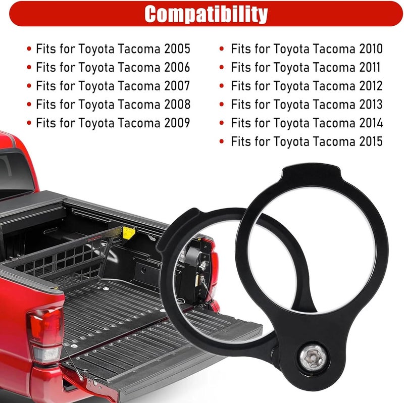 Atesilor Anti-Theft Tailgate Lock Fits Toyota Tacoma 2005-2015, Security Lock for Tacoma Accessories, Aluminium Alloy (Black) - Image 2